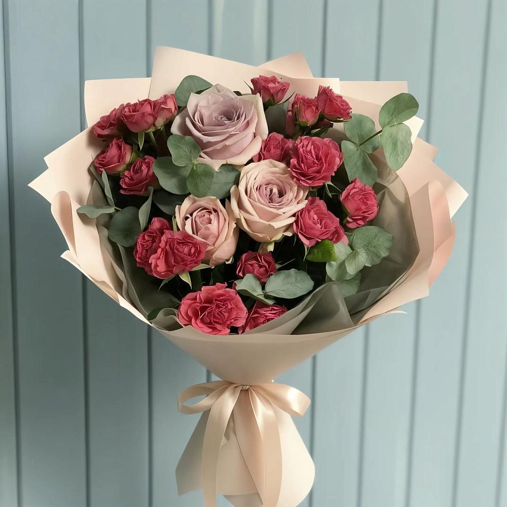 Букет цветов из: Гвоздики и Розы во Власихе