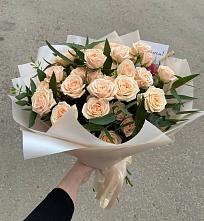 Букет Кремовые розы Латте во Власихе