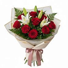 Букет цветов из:  Лилии и Розы во Власихе