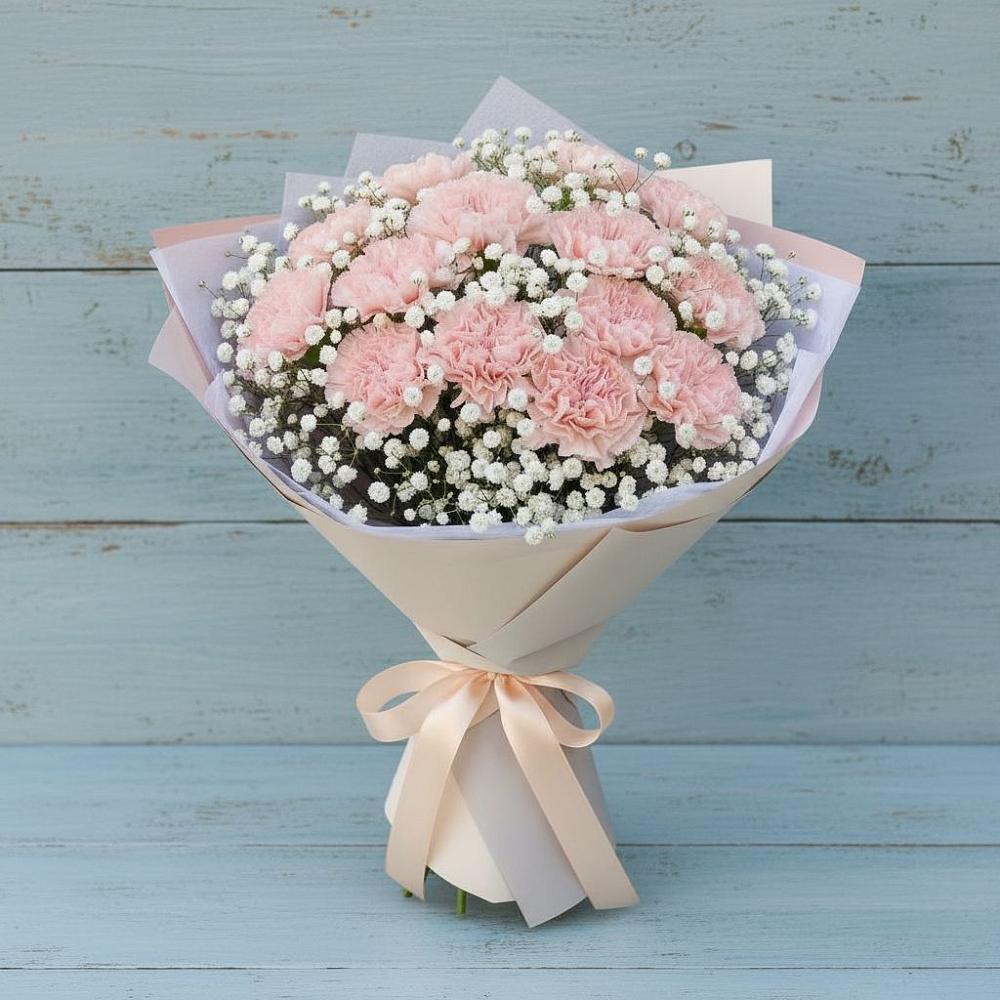 Букет цветов из: Гвоздики во Власихе