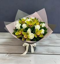 Букет цветов из:  Орхидеи и Розы во Власихе