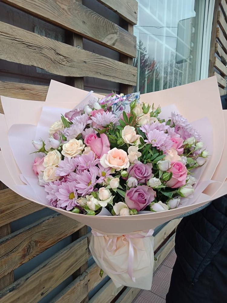 Букет цветов из: Розы и Хризантемы во Власихе