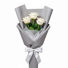 Букет 3 белые розы #REPLACE_PRED# Власихе