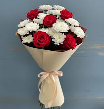 Букет цветов из:  Розы и Хризантемы во Власихе