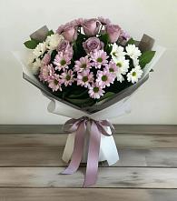 Букет цветов из:  Хризантемы и Розы #REPLACE_PRED# Власихе