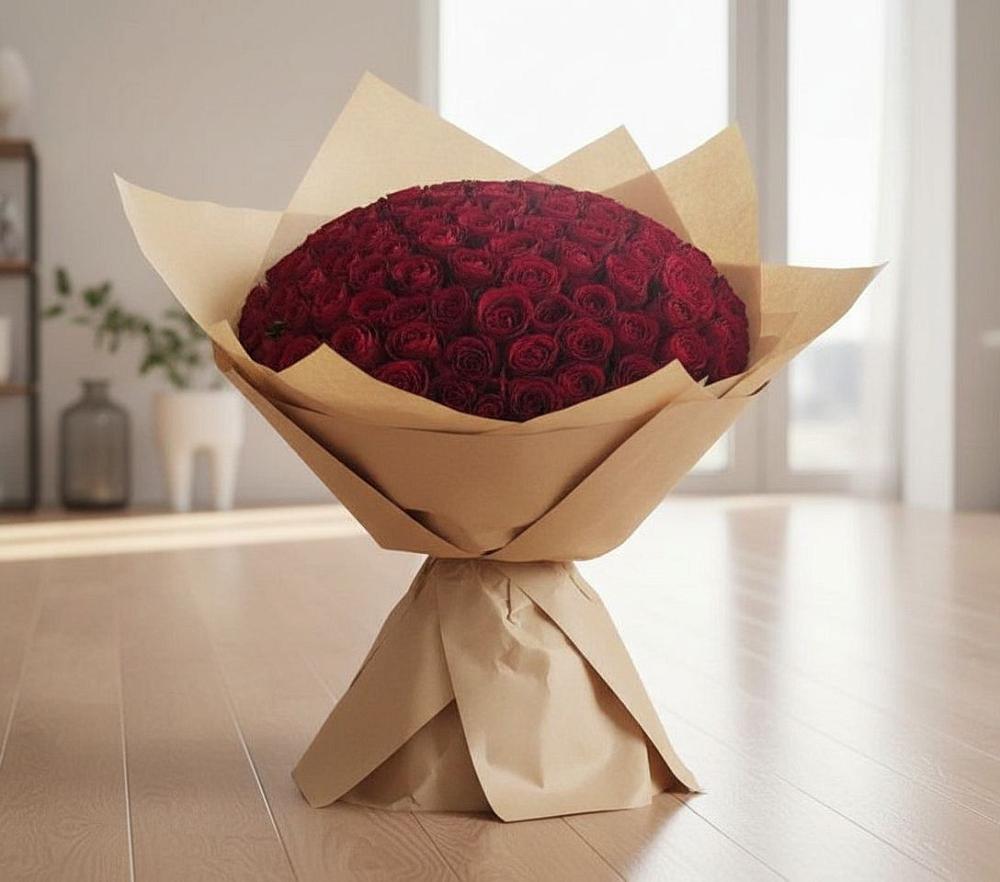 Букет 101 Красная роза во Власихе