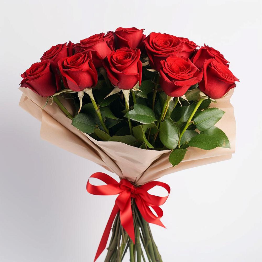 Букет 11 Красных роз Эдлесс Лав во Власихе