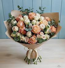 Букет цветов из:  Альстромерии и Розы #REPLACE_PRED# Власихе